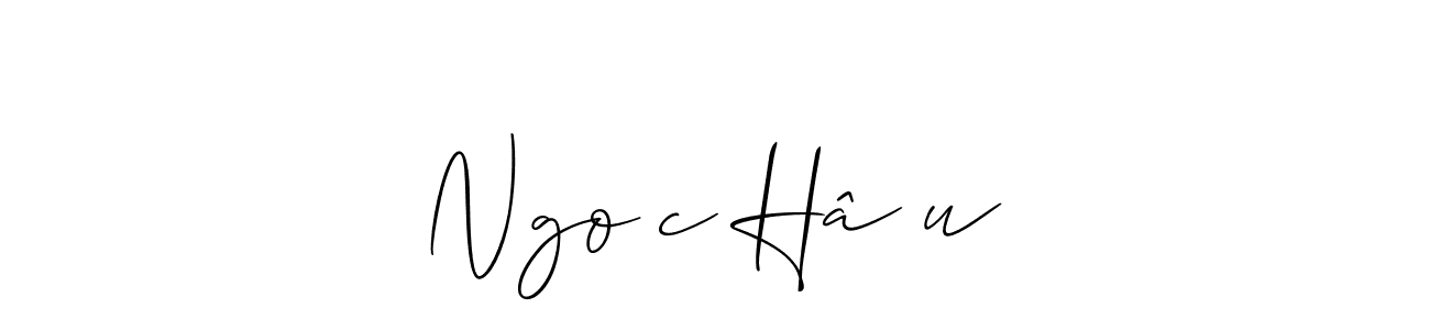 How to Draw Ngọc Hậu signature style? Allison_Script is a latest design signature styles for name Ngọc Hậu. Ngọc Hậu signature style 2 images and pictures png