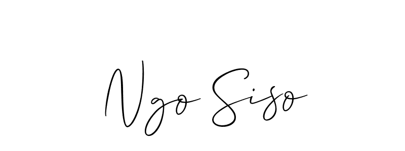 The best way (Allison_Script) to make a short signature is to pick only two or three words in your name. The name Ngo Siso include a total of six letters. For converting this name. Ngo Siso signature style 2 images and pictures png