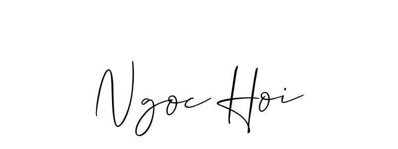 Create a beautiful signature design for name Ngoc Hoi. With this signature (Allison_Script) fonts, you can make a handwritten signature for free. Ngoc Hoi signature style 2 images and pictures png