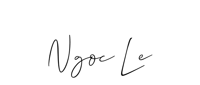 Use a signature maker to create a handwritten signature online. With this signature software, you can design (Allison_Script) your own signature for name Ngoc Le. Ngoc Le signature style 2 images and pictures png