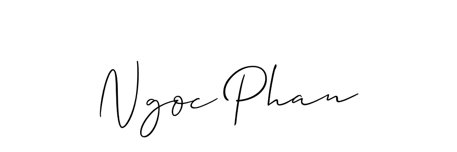 Make a beautiful signature design for name Ngoc Phan. With this signature (Allison_Script) style, you can create a handwritten signature for free. Ngoc Phan signature style 2 images and pictures png