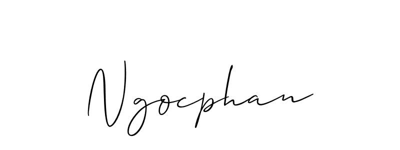 Use a signature maker to create a handwritten signature online. With this signature software, you can design (Allison_Script) your own signature for name Ngocphan. Ngocphan signature style 2 images and pictures png