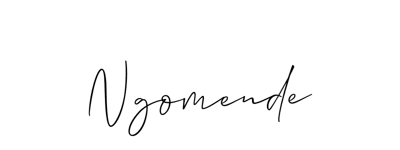 if you are searching for the best signature style for your name Ngomende. so please give up your signature search. here we have designed multiple signature styles  using Allison_Script. Ngomende signature style 2 images and pictures png