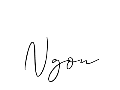 The best way (Allison_Script) to make a short signature is to pick only two or three words in your name. The name Ngon include a total of six letters. For converting this name. Ngon signature style 2 images and pictures png