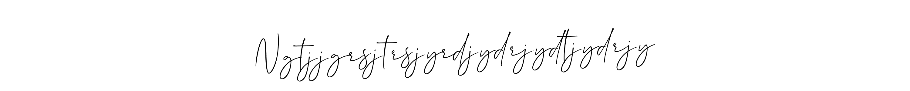 The best way (Allison_Script) to make a short signature is to pick only two or three words in your name. The name Ngtjjgrsjtrsjyrdjydrjydtjydrjy include a total of six letters. For converting this name. Ngtjjgrsjtrsjyrdjydrjydtjydrjy signature style 2 images and pictures png