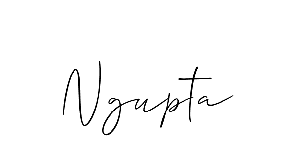 Allison_Script is a professional signature style that is perfect for those who want to add a touch of class to their signature. It is also a great choice for those who want to make their signature more unique. Get Ngupta name to fancy signature for free. Ngupta signature style 2 images and pictures png