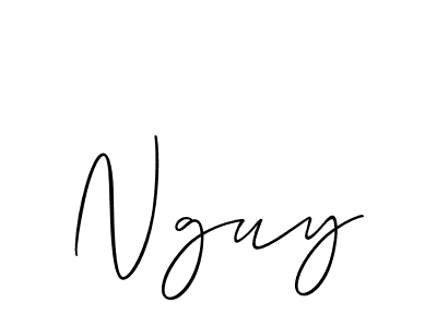 It looks lik you need a new signature style for name Nguy. Design unique handwritten (Allison_Script) signature with our free signature maker in just a few clicks. Nguy signature style 2 images and pictures png