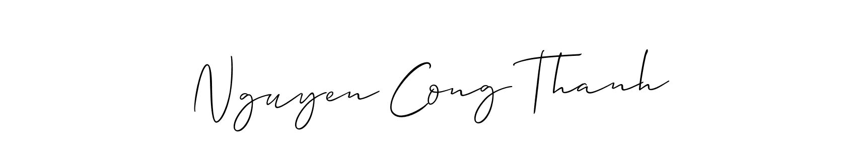 It looks lik you need a new signature style for name Nguyen Cong Thanh. Design unique handwritten (Allison_Script) signature with our free signature maker in just a few clicks. Nguyen Cong Thanh signature style 2 images and pictures png