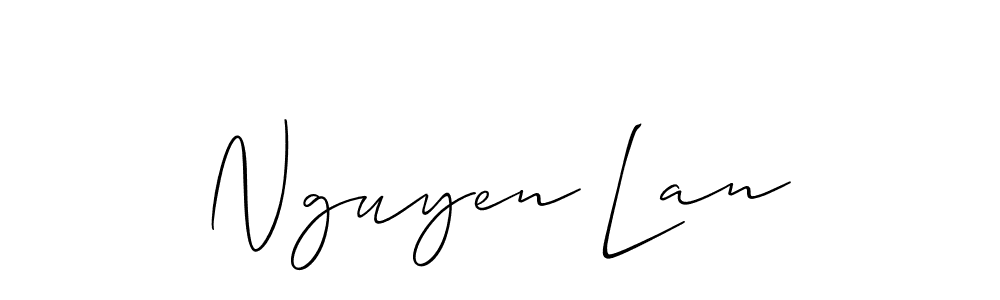 Make a short Nguyen Lan signature style. Manage your documents anywhere anytime using Allison_Script. Create and add eSignatures, submit forms, share and send files easily. Nguyen Lan signature style 2 images and pictures png