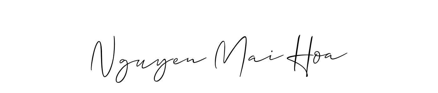 Design your own signature with our free online signature maker. With this signature software, you can create a handwritten (Allison_Script) signature for name Nguyen Mai Hoa. Nguyen Mai Hoa signature style 2 images and pictures png