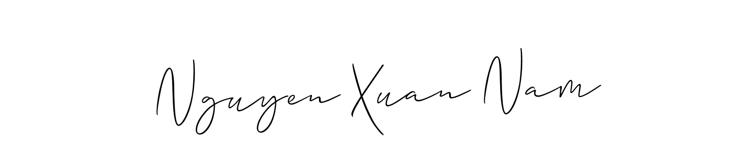 How to Draw Nguyen Xuan Nam signature style? Allison_Script is a latest design signature styles for name Nguyen Xuan Nam. Nguyen Xuan Nam signature style 2 images and pictures png