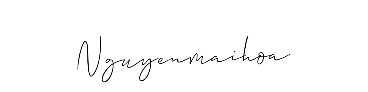 Make a beautiful signature design for name Nguyenmaihoa. With this signature (Allison_Script) style, you can create a handwritten signature for free. Nguyenmaihoa signature style 2 images and pictures png