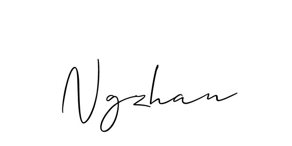The best way (Allison_Script) to make a short signature is to pick only two or three words in your name. The name Ngzhan include a total of six letters. For converting this name. Ngzhan signature style 2 images and pictures png