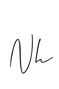 Design your own signature with our free online signature maker. With this signature software, you can create a handwritten (Allison_Script) signature for name Nh. Nh signature style 2 images and pictures png