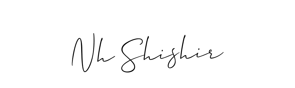How to Draw Nh Shishir signature style? Allison_Script is a latest design signature styles for name Nh Shishir. Nh Shishir signature style 2 images and pictures png