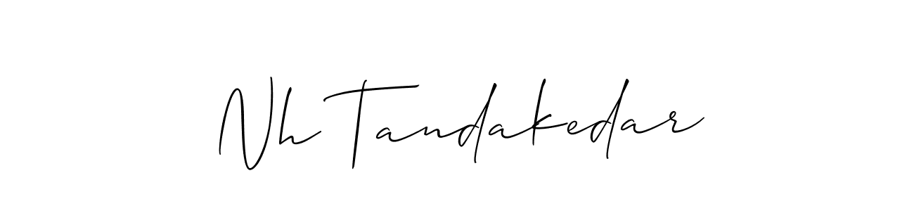 Make a beautiful signature design for name Nh Tandakedar. With this signature (Allison_Script) style, you can create a handwritten signature for free. Nh Tandakedar signature style 2 images and pictures png