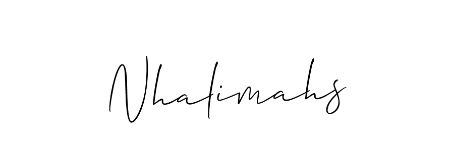 Also You can easily find your signature by using the search form. We will create Nhalimahs name handwritten signature images for you free of cost using Allison_Script sign style. Nhalimahs signature style 2 images and pictures png