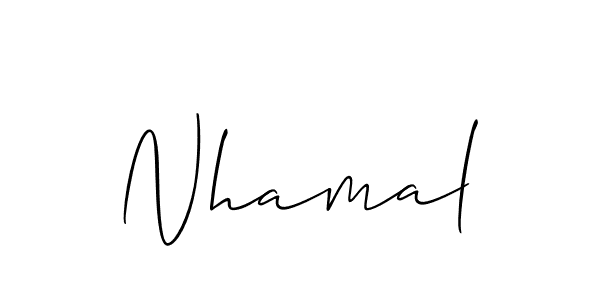 You should practise on your own different ways (Allison_Script) to write your name (Nhamal) in signature. don't let someone else do it for you. Nhamal signature style 2 images and pictures png