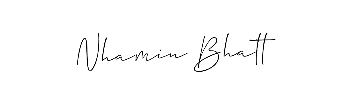 Once you've used our free online signature maker to create your best signature Allison_Script style, it's time to enjoy all of the benefits that Nhamin Bhatt name signing documents. Nhamin Bhatt signature style 2 images and pictures png