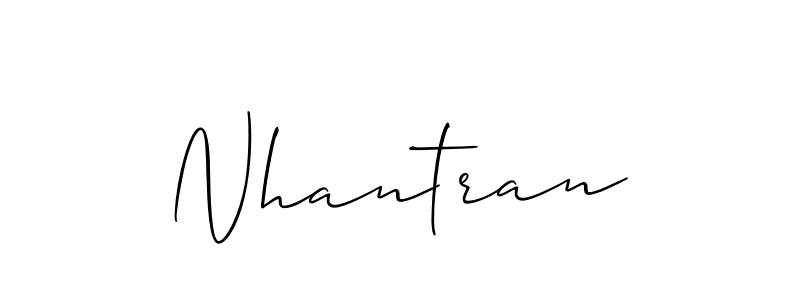 How to make Nhantran signature? Allison_Script is a professional autograph style. Create handwritten signature for Nhantran name. Nhantran signature style 2 images and pictures png