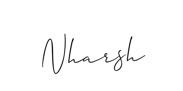 Once you've used our free online signature maker to create your best signature Allison_Script style, it's time to enjoy all of the benefits that Nharsh name signing documents. Nharsh signature style 2 images and pictures png