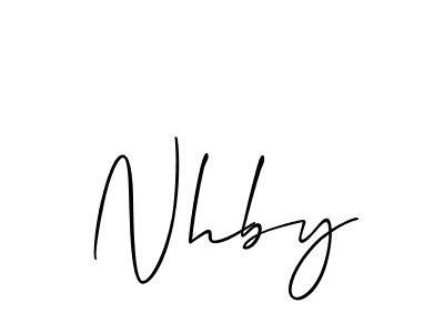Make a short Nhby signature style. Manage your documents anywhere anytime using Allison_Script. Create and add eSignatures, submit forms, share and send files easily. Nhby signature style 2 images and pictures png