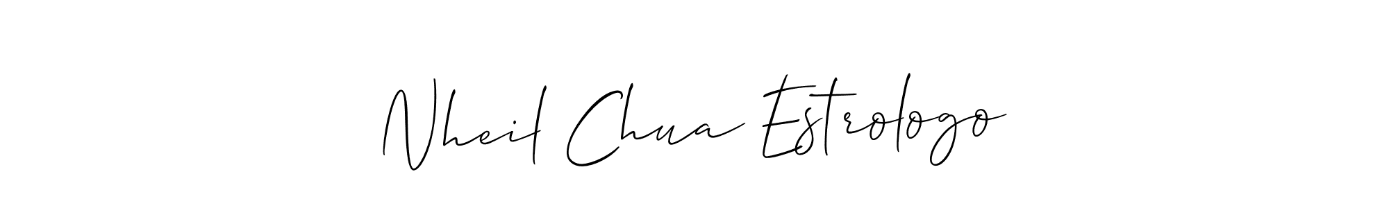 Similarly Allison_Script is the best handwritten signature design. Signature creator online .You can use it as an online autograph creator for name Nheil Chua Estrologo. Nheil Chua Estrologo signature style 2 images and pictures png