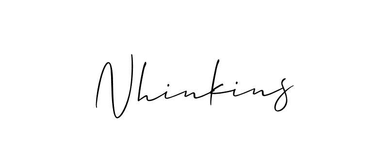 Similarly Allison_Script is the best handwritten signature design. Signature creator online .You can use it as an online autograph creator for name Nhinkins. Nhinkins signature style 2 images and pictures png