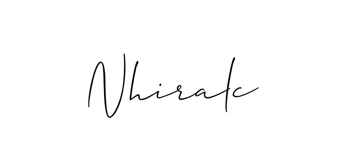Similarly Allison_Script is the best handwritten signature design. Signature creator online .You can use it as an online autograph creator for name Nhiralc. Nhiralc signature style 2 images and pictures png