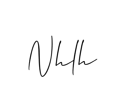 Best and Professional Signature Style for Nhlh. Allison_Script Best Signature Style Collection. Nhlh signature style 2 images and pictures png