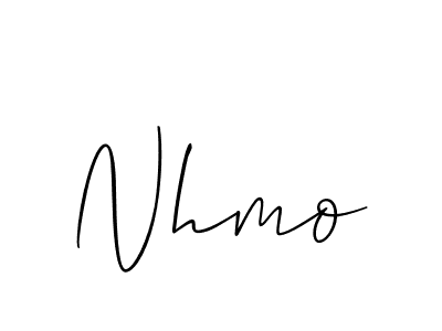 You should practise on your own different ways (Allison_Script) to write your name (Nhmo) in signature. don't let someone else do it for you. Nhmo signature style 2 images and pictures png
