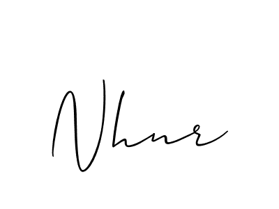 Make a beautiful signature design for name Nhnr. With this signature (Allison_Script) style, you can create a handwritten signature for free. Nhnr signature style 2 images and pictures png