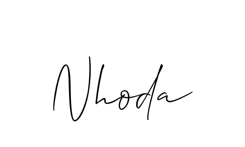 How to make Nhoda signature? Allison_Script is a professional autograph style. Create handwritten signature for Nhoda name. Nhoda signature style 2 images and pictures png