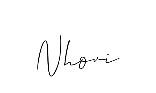 Best and Professional Signature Style for Nhovi. Allison_Script Best Signature Style Collection. Nhovi signature style 2 images and pictures png