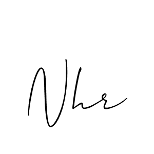 Also we have Nhr name is the best signature style. Create professional handwritten signature collection using Allison_Script autograph style. Nhr signature style 2 images and pictures png
