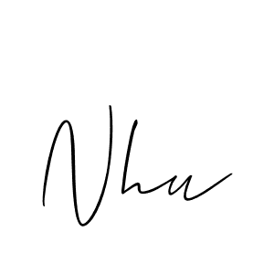 if you are searching for the best signature style for your name Nhu. so please give up your signature search. here we have designed multiple signature styles  using Allison_Script. Nhu signature style 2 images and pictures png