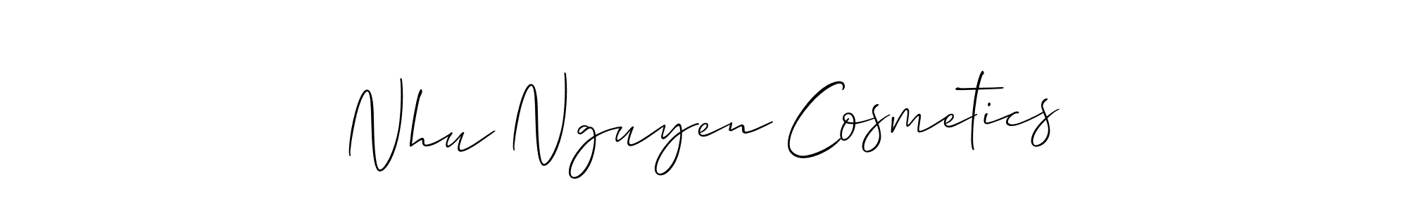 Also we have Nhu Nguyen Cosmetics name is the best signature style. Create professional handwritten signature collection using Allison_Script autograph style. Nhu Nguyen Cosmetics signature style 2 images and pictures png