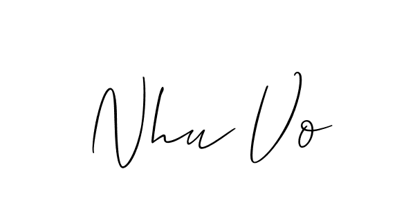How to make Nhu Vo signature? Allison_Script is a professional autograph style. Create handwritten signature for Nhu Vo name. Nhu Vo signature style 2 images and pictures png