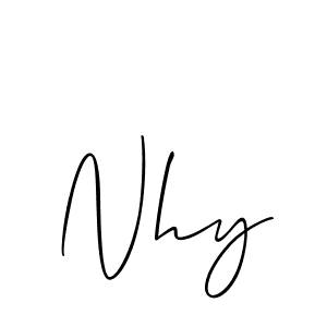Allison_Script is a professional signature style that is perfect for those who want to add a touch of class to their signature. It is also a great choice for those who want to make their signature more unique. Get Nhy name to fancy signature for free. Nhy signature style 2 images and pictures png