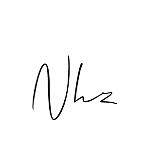 Also we have Nhz name is the best signature style. Create professional handwritten signature collection using Allison_Script autograph style. Nhz signature style 2 images and pictures png