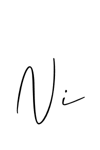 How to make Ni signature? Allison_Script is a professional autograph style. Create handwritten signature for Ni name. Ni signature style 2 images and pictures png