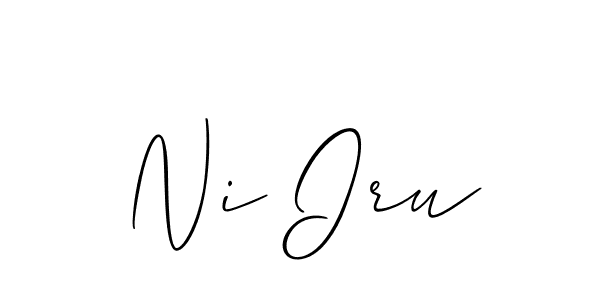 if you are searching for the best signature style for your name Ni Iru. so please give up your signature search. here we have designed multiple signature styles  using Allison_Script. Ni Iru signature style 2 images and pictures png