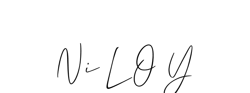 This is the best signature style for the Ni L O Y name. Also you like these signature font (Allison_Script). Mix name signature. Ni L O Y signature style 2 images and pictures png