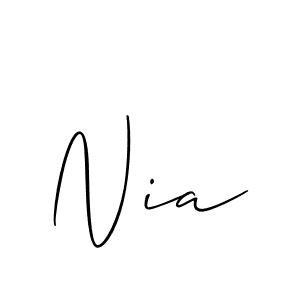 Allison_Script is a professional signature style that is perfect for those who want to add a touch of class to their signature. It is also a great choice for those who want to make their signature more unique. Get Nia name to fancy signature for free. Nia signature style 2 images and pictures png