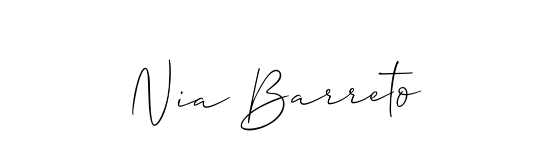 Also You can easily find your signature by using the search form. We will create Nia Barreto name handwritten signature images for you free of cost using Allison_Script sign style. Nia Barreto signature style 2 images and pictures png