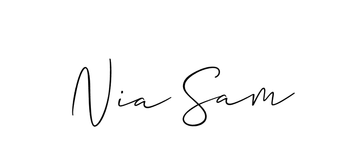 See photos of Nia Sam official signature by Spectra . Check more albums & portfolios. Read reviews & check more about Allison_Script font. Nia Sam signature style 2 images and pictures png