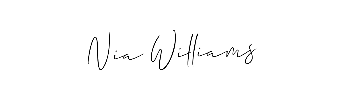 You can use this online signature creator to create a handwritten signature for the name Nia Williams. This is the best online autograph maker. Nia Williams signature style 2 images and pictures png