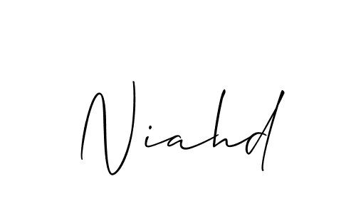 Similarly Allison_Script is the best handwritten signature design. Signature creator online .You can use it as an online autograph creator for name Niahd. Niahd signature style 2 images and pictures png