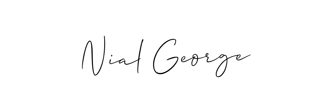 Make a beautiful signature design for name Nial George. Use this online signature maker to create a handwritten signature for free. Nial George signature style 2 images and pictures png