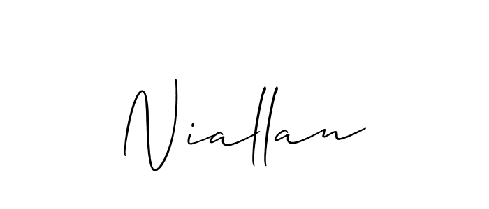 Design your own signature with our free online signature maker. With this signature software, you can create a handwritten (Allison_Script) signature for name Niallan. Niallan signature style 2 images and pictures png